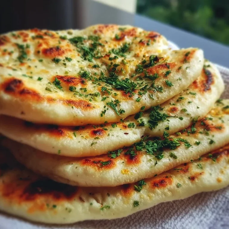 Ein frisch gebackener Fladen auf einem Holzbrett