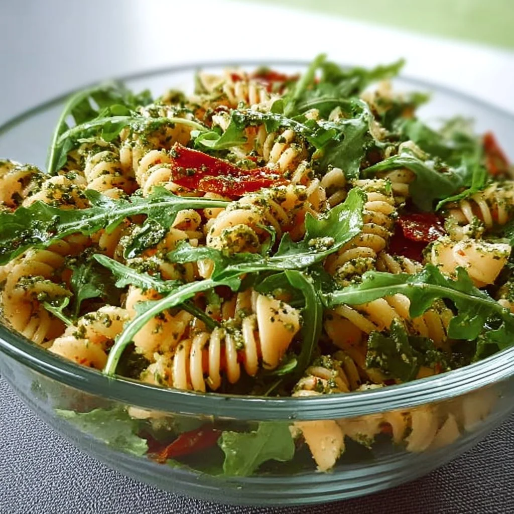 Bester Italienischer Nudelsalat mit Rucola und Pesto erleben