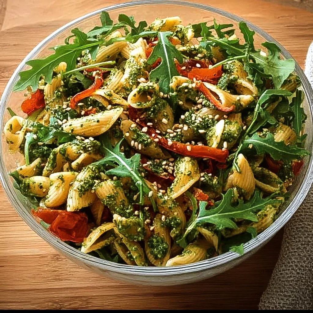Bester Italienischer Nudelsalat mit Rucola und Pesto erleben