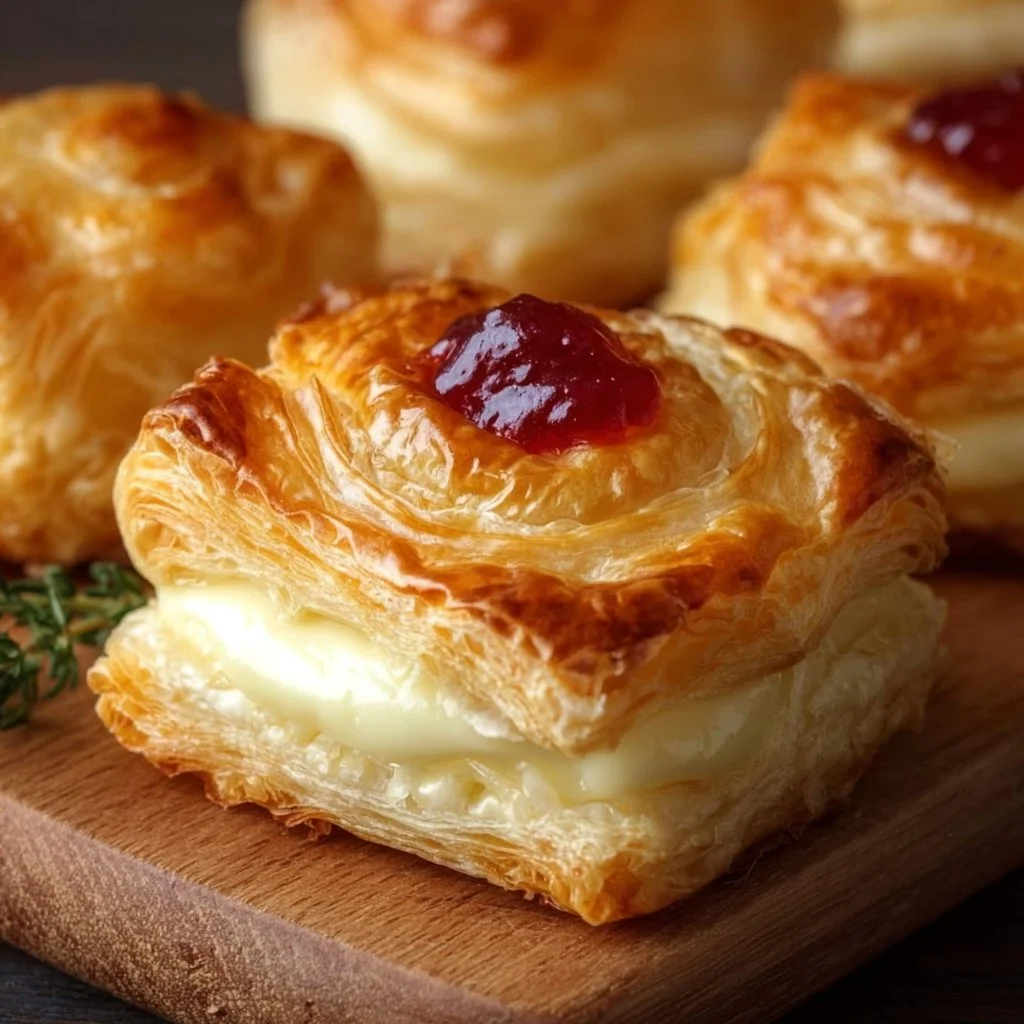 Blätterteig-Häppchen mit Camembert