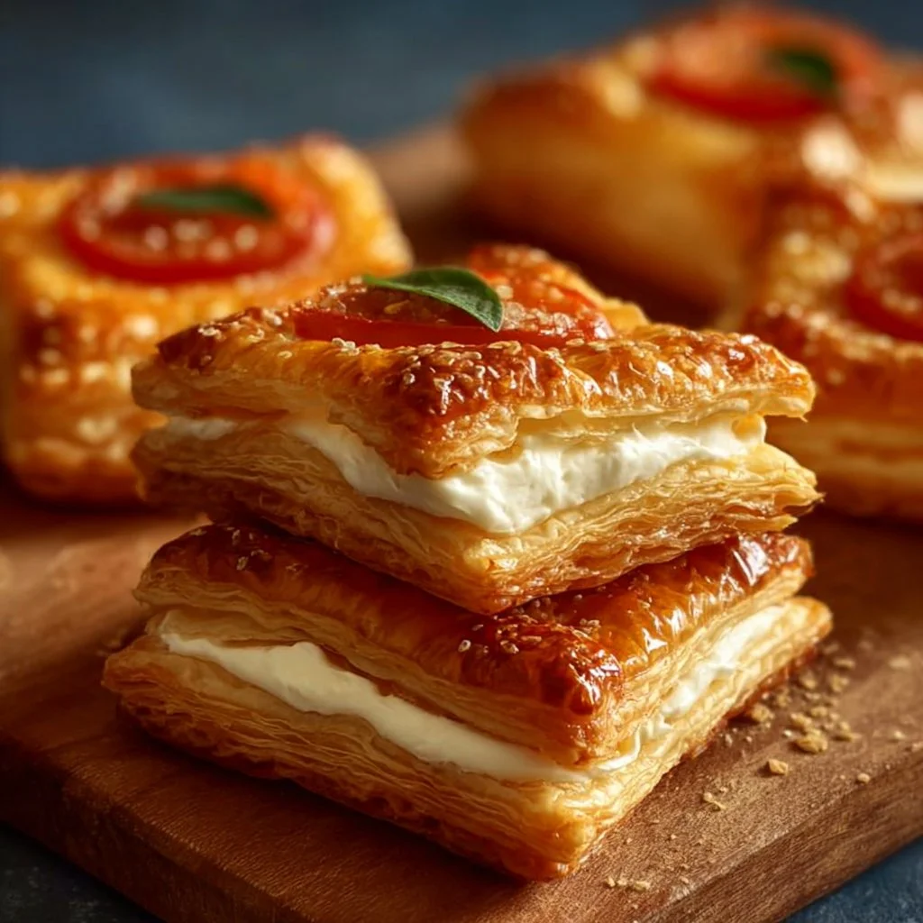 Blätterteigteilchen mit veganem Frischkäse