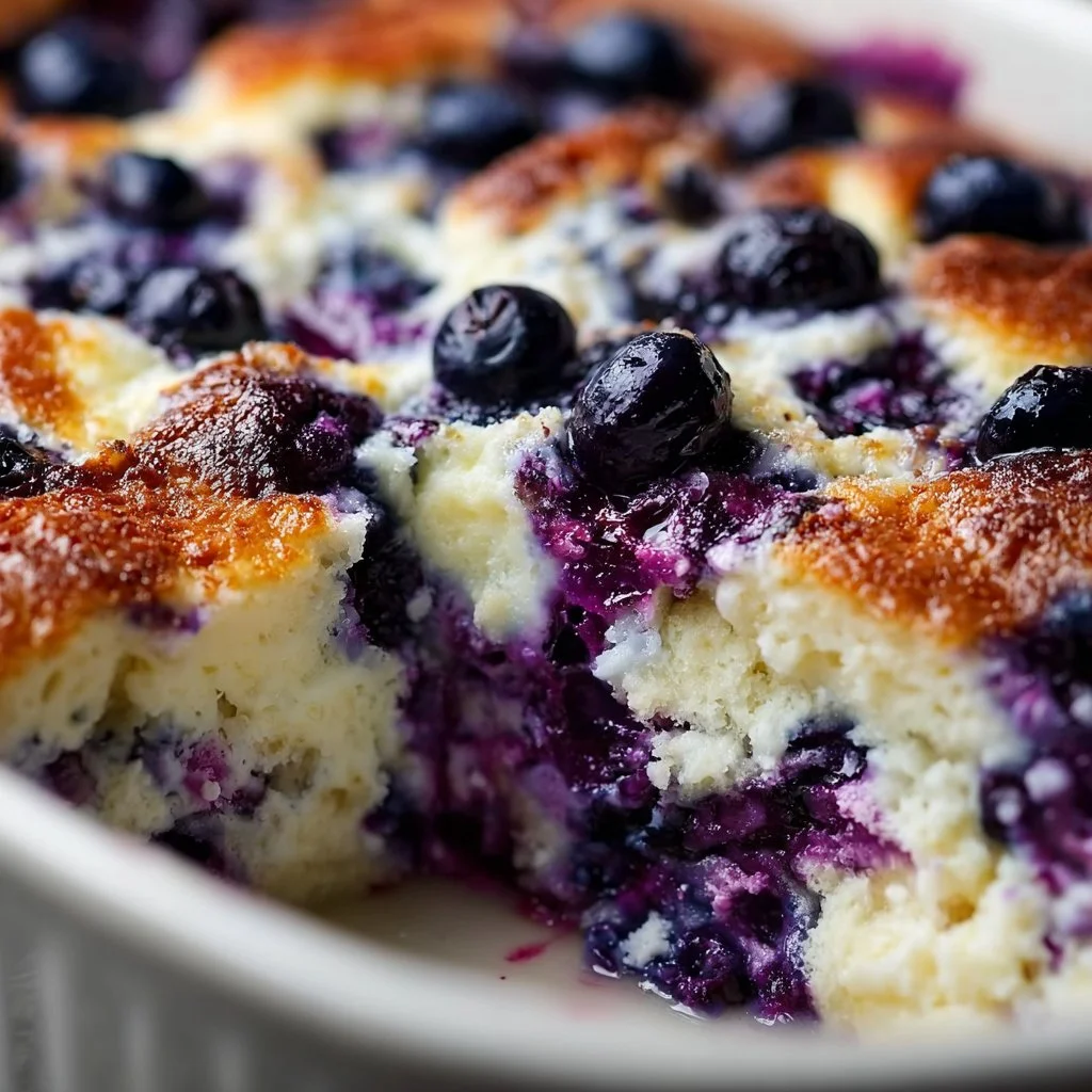 Blaubeer-Hüttenkäse Frühstücksbake