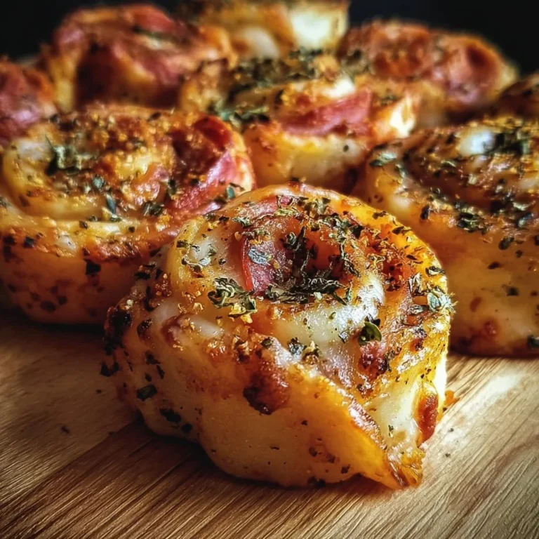 Schnelle Blitz Pizzaschnecken frisch aus dem Ofen, perfekte Snacks für jede Feier.