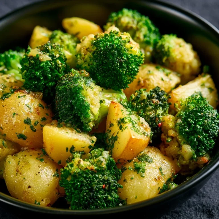 Gesunde Gerichte mit Brokkoli und Kartoffeln.