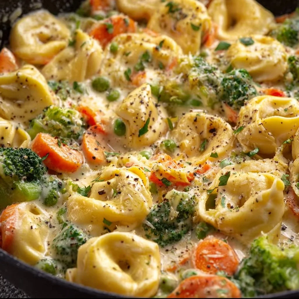Cremige Gemüse-Tortellini-Pfanne