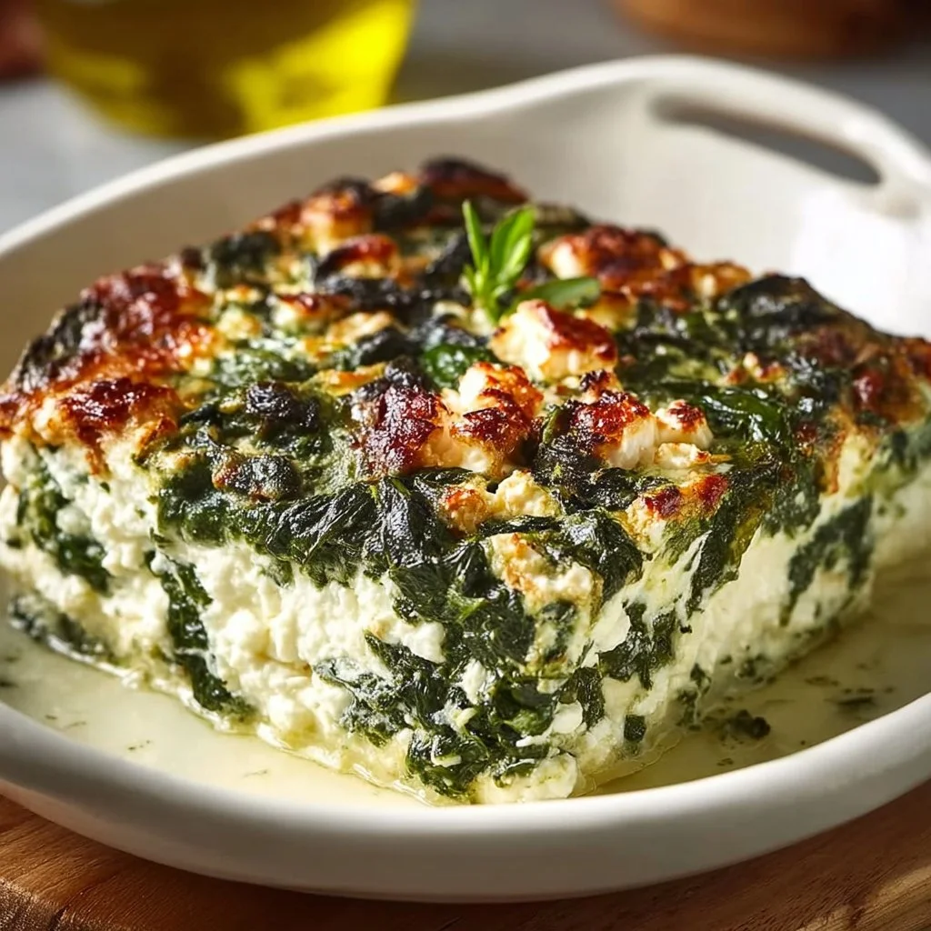 Cremiger einfacher Feta-Spinat-Auflauf – so köstlich!