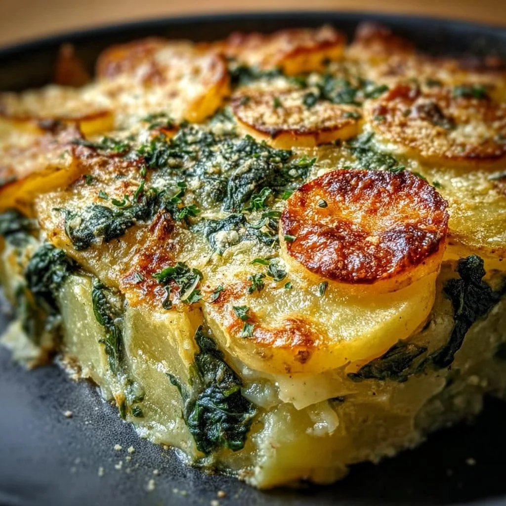 Der beste Spinat-Kartoffel-Knoblauch-Auflauf Rezept!