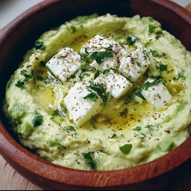 Leckeres Feta Avocado Dip mit frischen Zutaten und reichhaltigem Geschmack