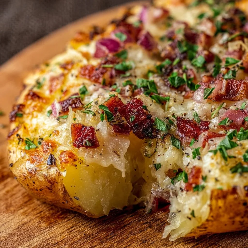 Gefüllte Kartoffeln nach Flammkuchen-Art
