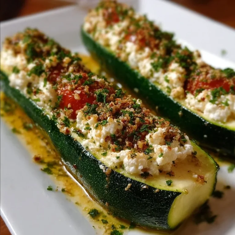 Gefüllte Zucchini mit Feta - ein gesundes und schmackhaftes Gericht