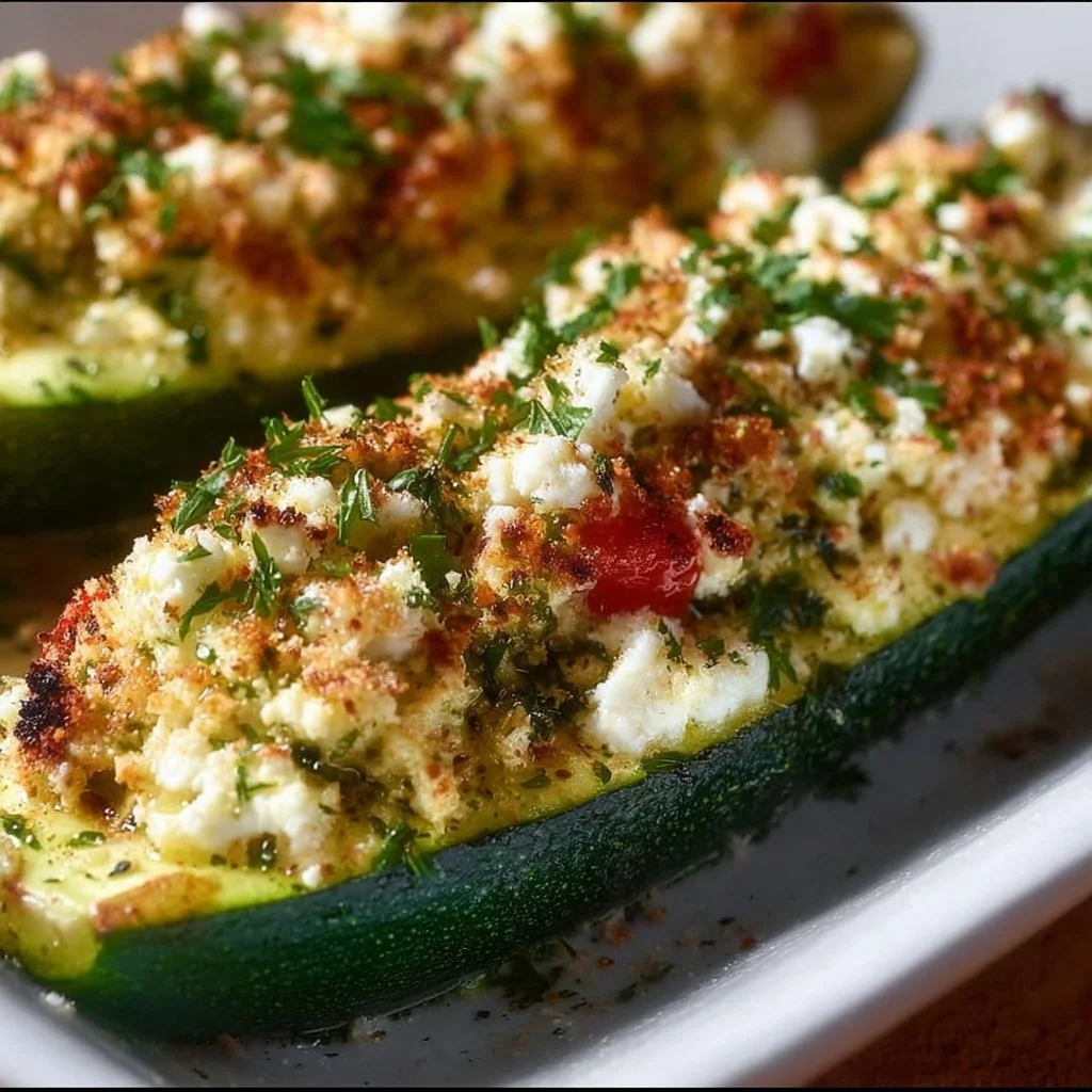 Gefüllte Zucchini mit Feta