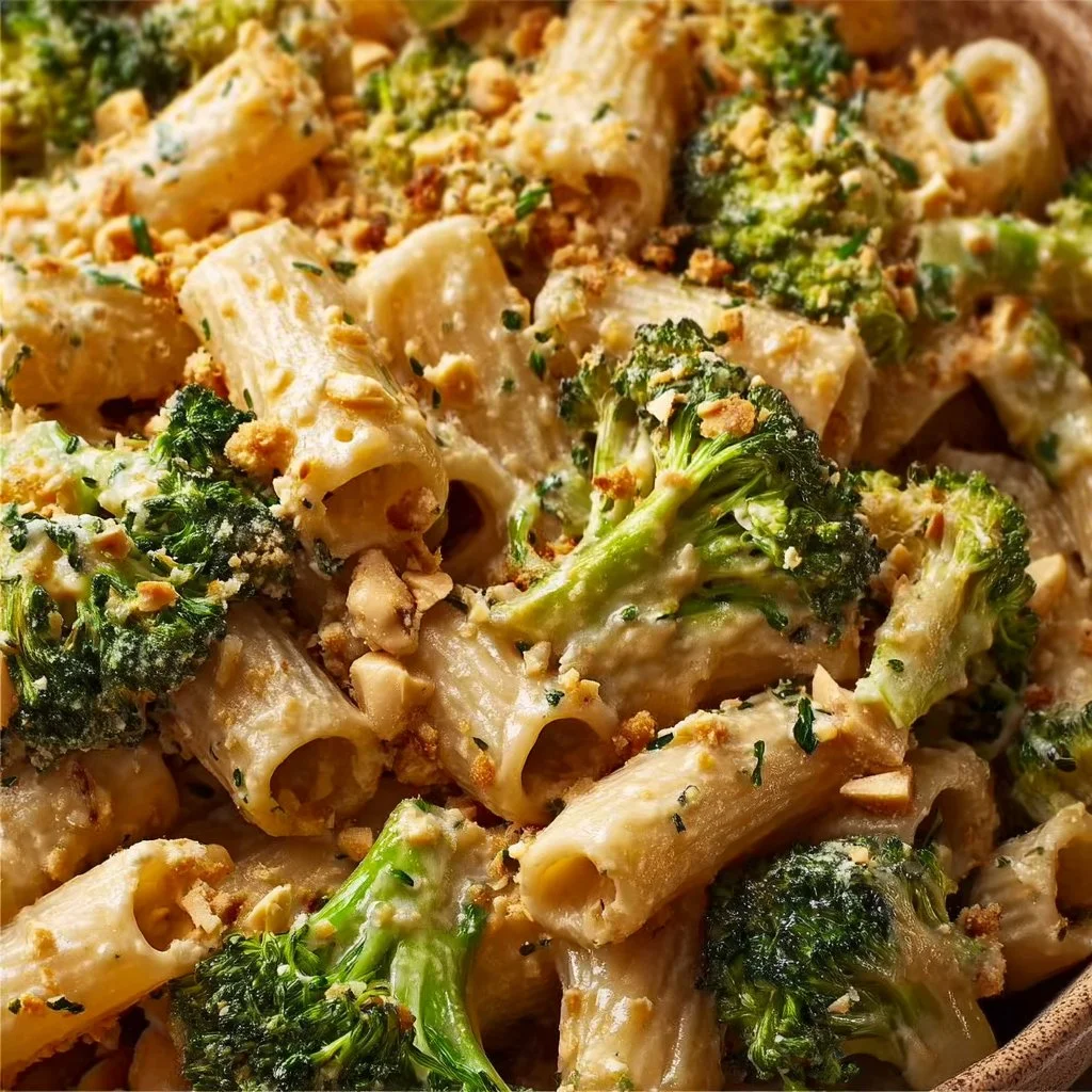 Gesunde Brokkoli-Erdnuss-Pasta