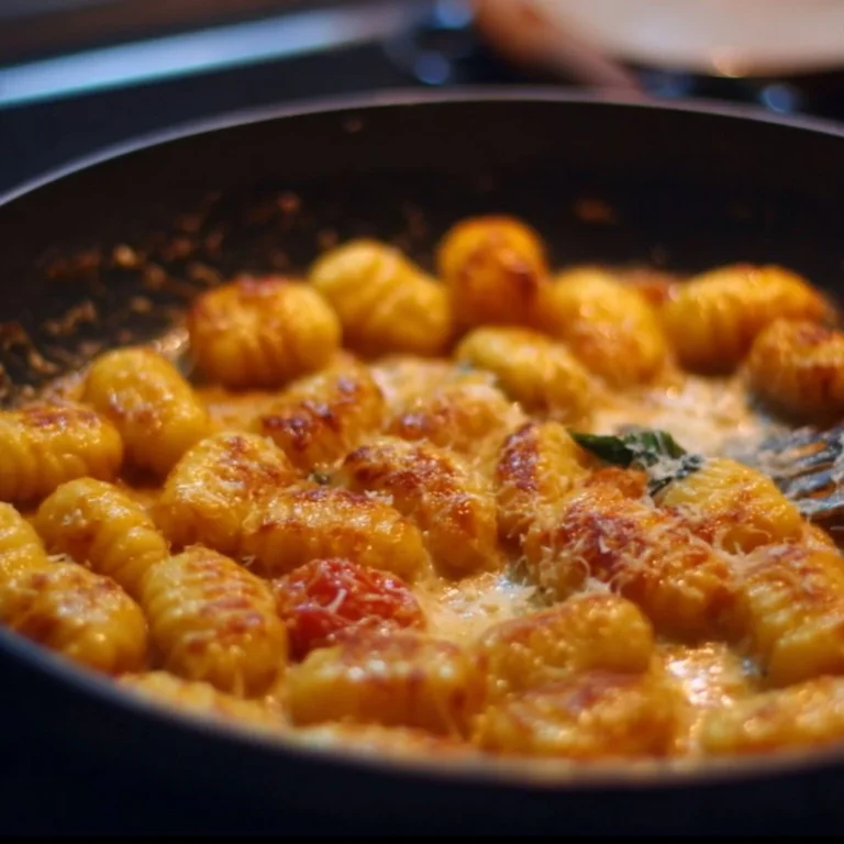 Leckere Gnocchi Pfanne mit frischem Gemüse und aromatischen Gewürzen
