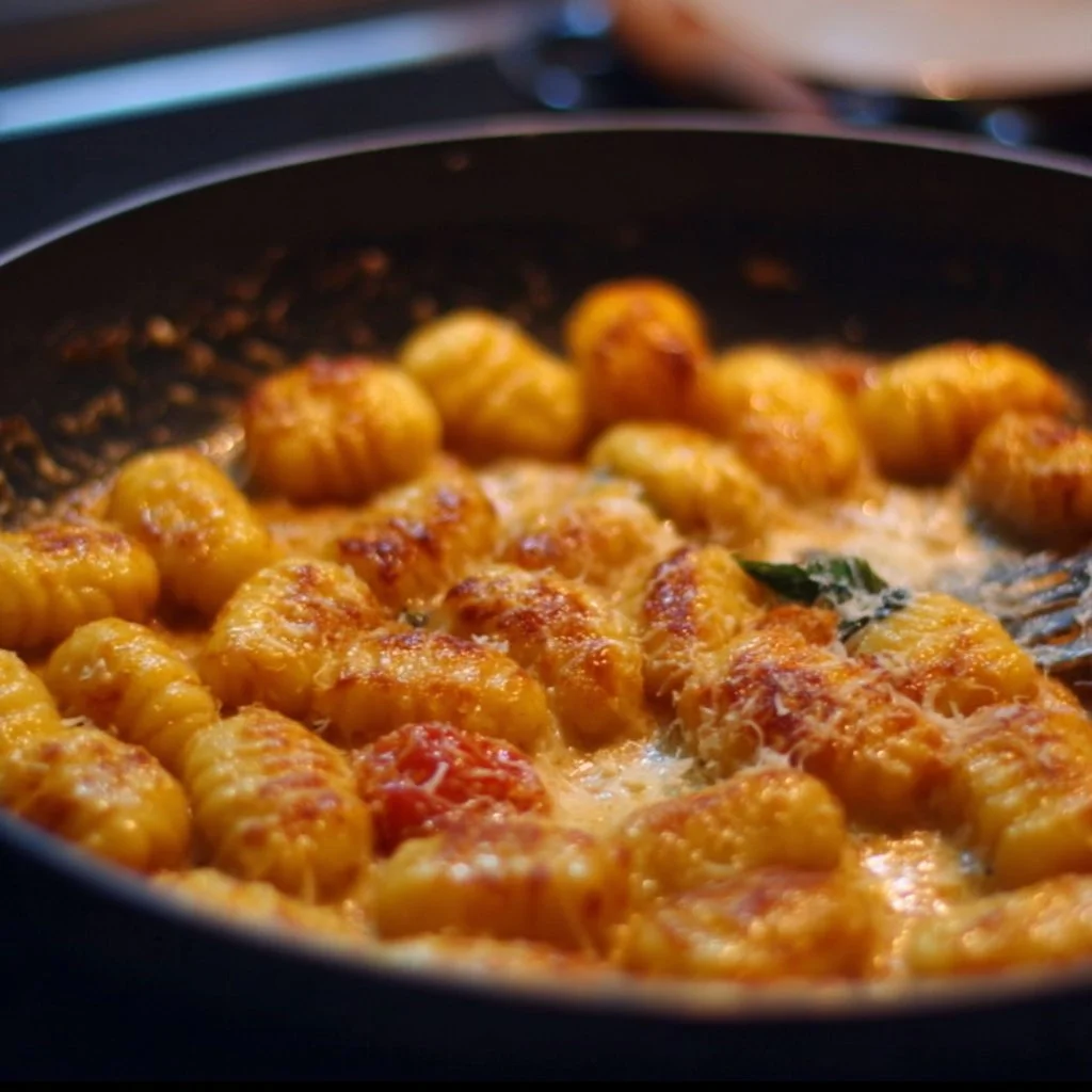 Leckere Gnocchi Pfanne mit frischem Gemüse und aromatischen Gewürzen