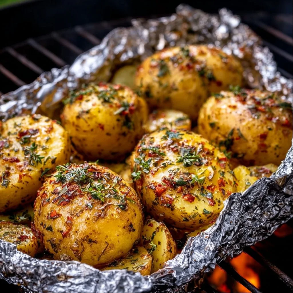 Grillkartoffeln in Alufolie – einfach & würzig
