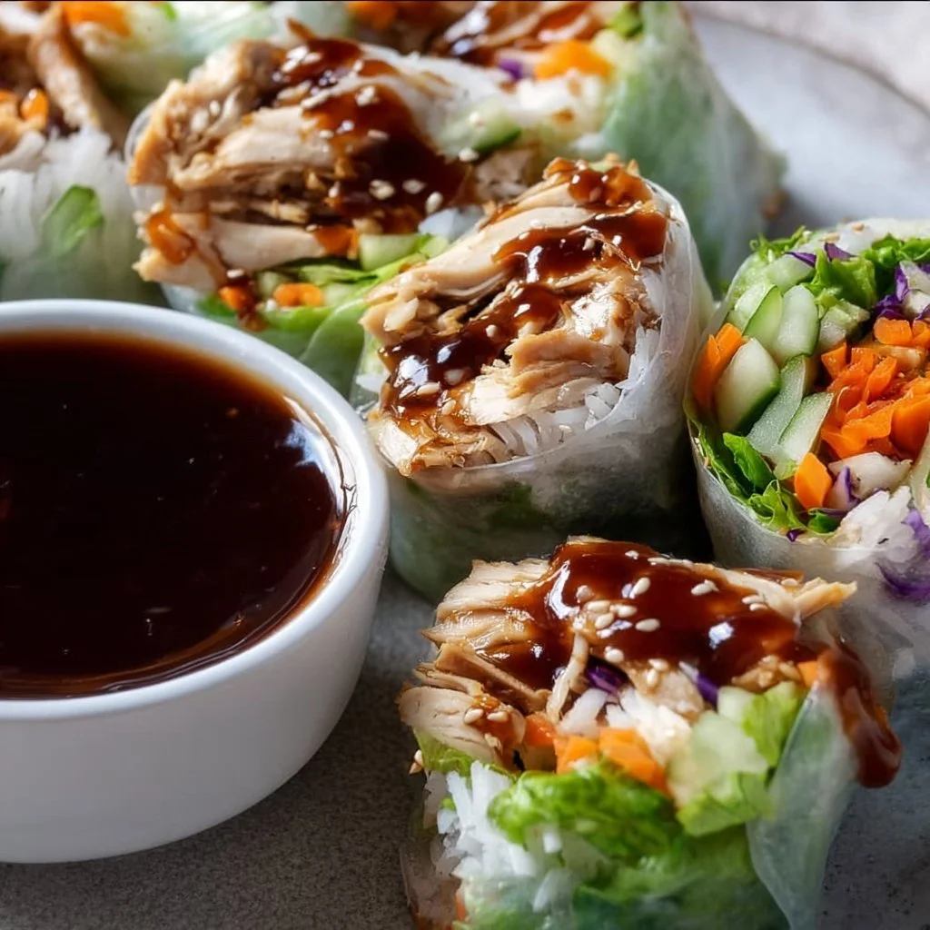 Hähnchen Teriyaki Reispapier Frühlingsrollen: Frisch & Lecker!