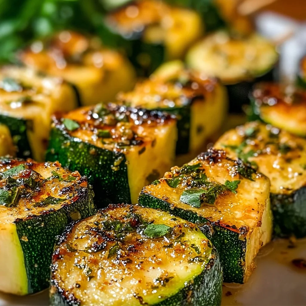 Irresistible Knoblauchbutter Zucchini Spieße Rezept