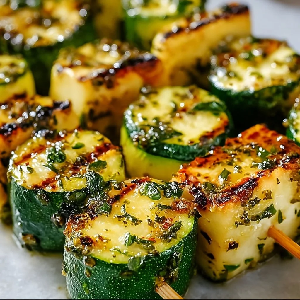 Irresistible Knoblauchbutter Zucchini Spieße Rezept