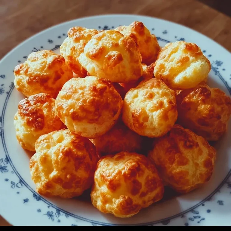Käse Puff Snacks auf einem Teller, ideal für Parties und TV-Abende.