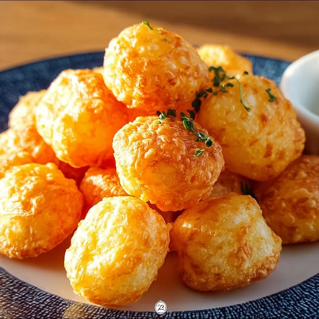 Käse Puff Snacks auf einem Tisch, ideales kaltes Fingerfood für Feiern.