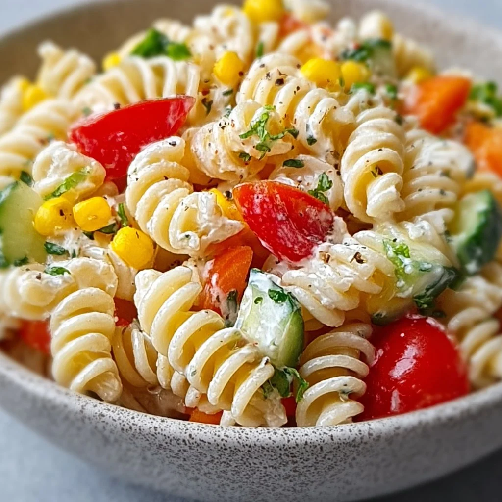 Kinder Nudelsalat mit Frischkäse