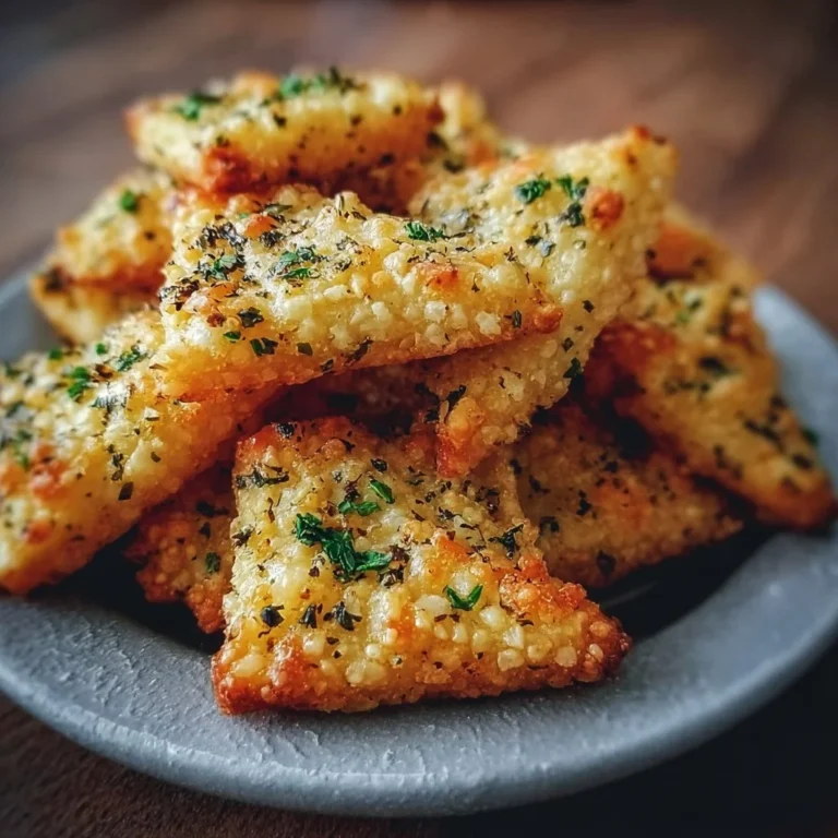 Knoblauch Ecken frisch gebacken und auf einem Teller serviert.