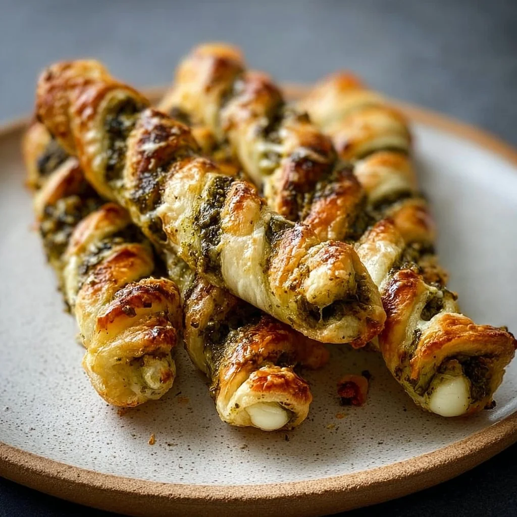 Köstliche Pesto-Twists mit Mozzarella