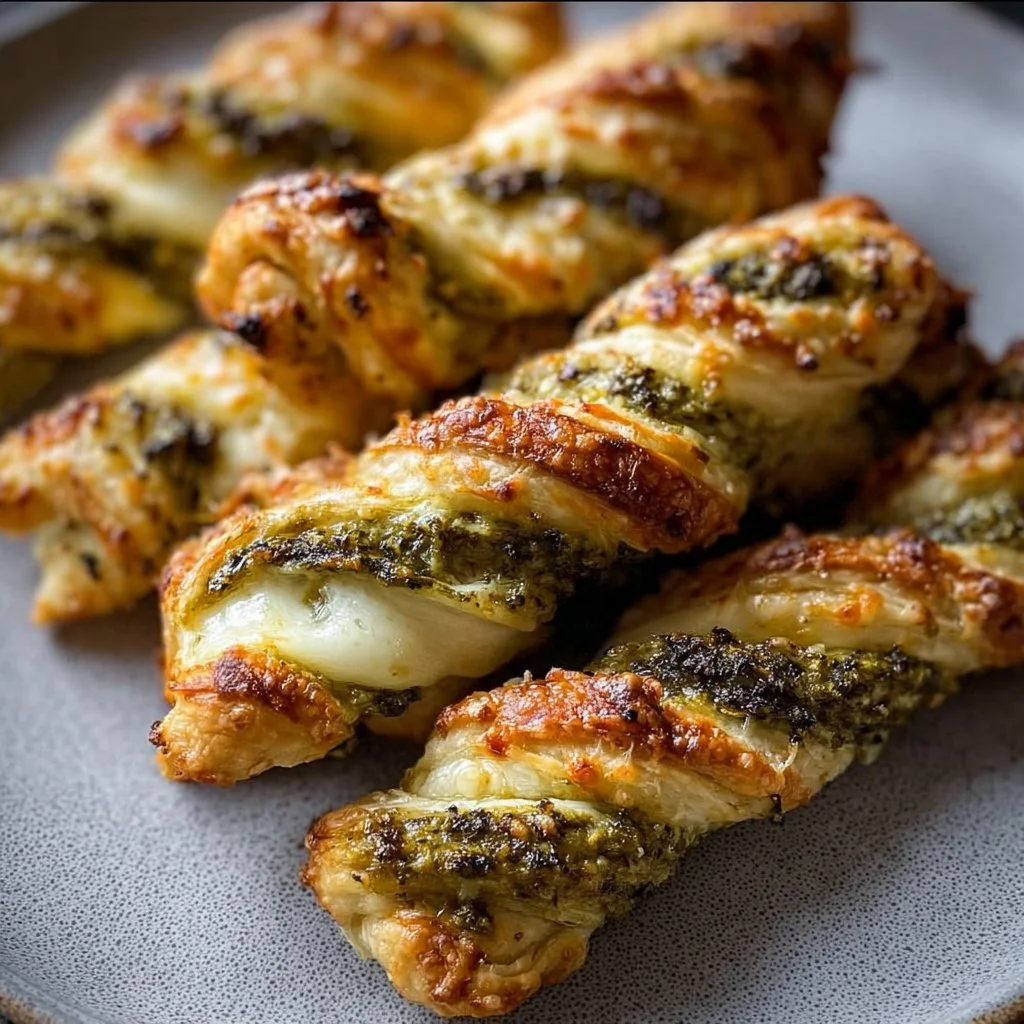 Köstliche Pesto-Twists mit Mozzarella