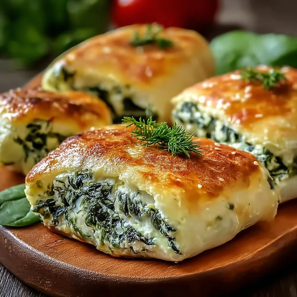 Köstliche Spinat Hüttenkäse Flagels