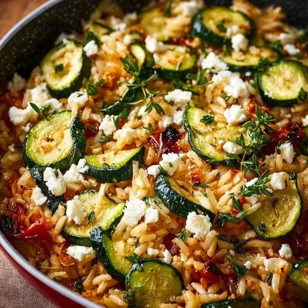 Mediterane Zucchini-Reis-Pfanne mit Feta: Ein Unglaubliches Ultimatives Rezept