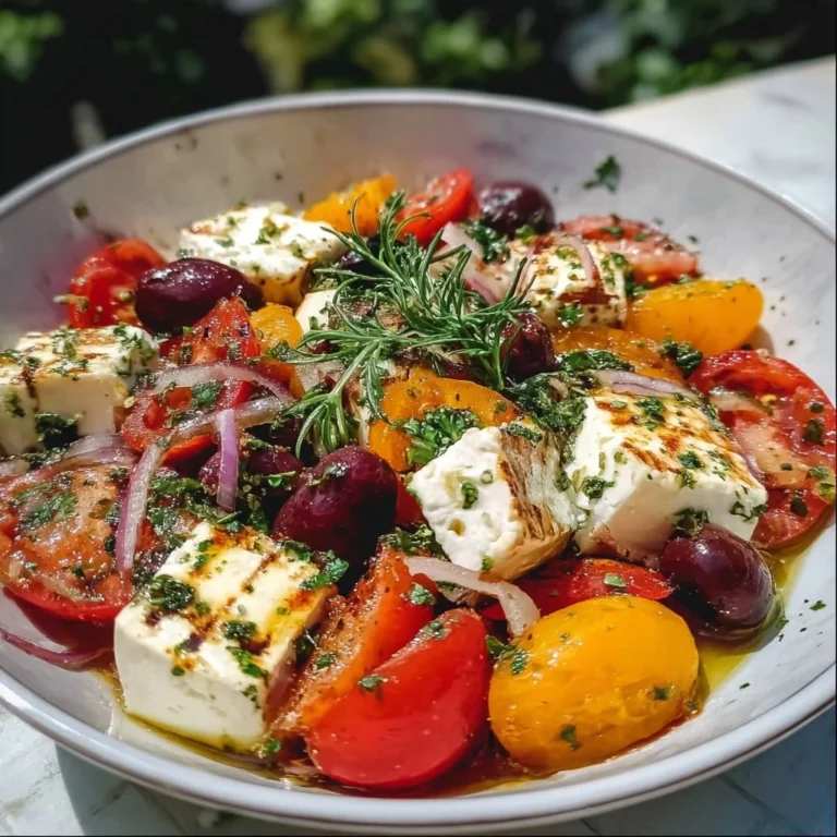 Frischer und aromatischer mediterraner Salat Grill mit buntem Gemüse.