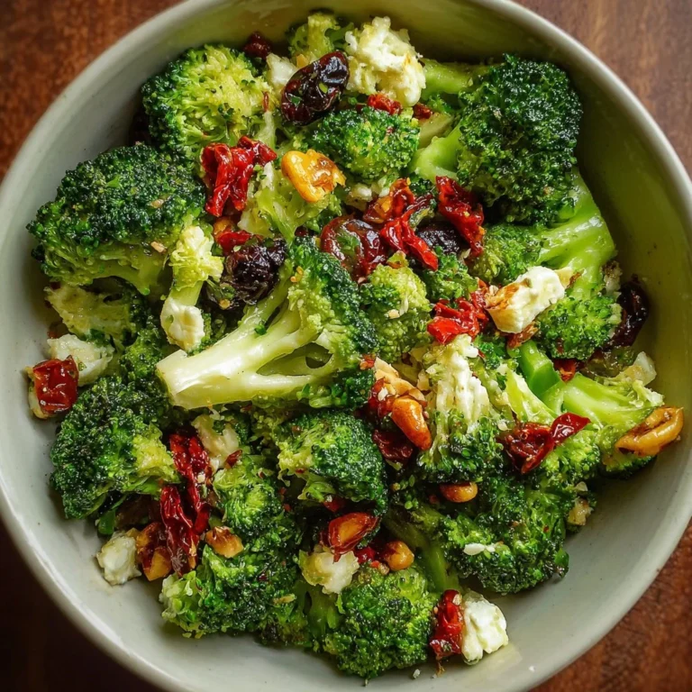 Mediterraner Brokkoli Salat mit frischen Zutaten und Aromen