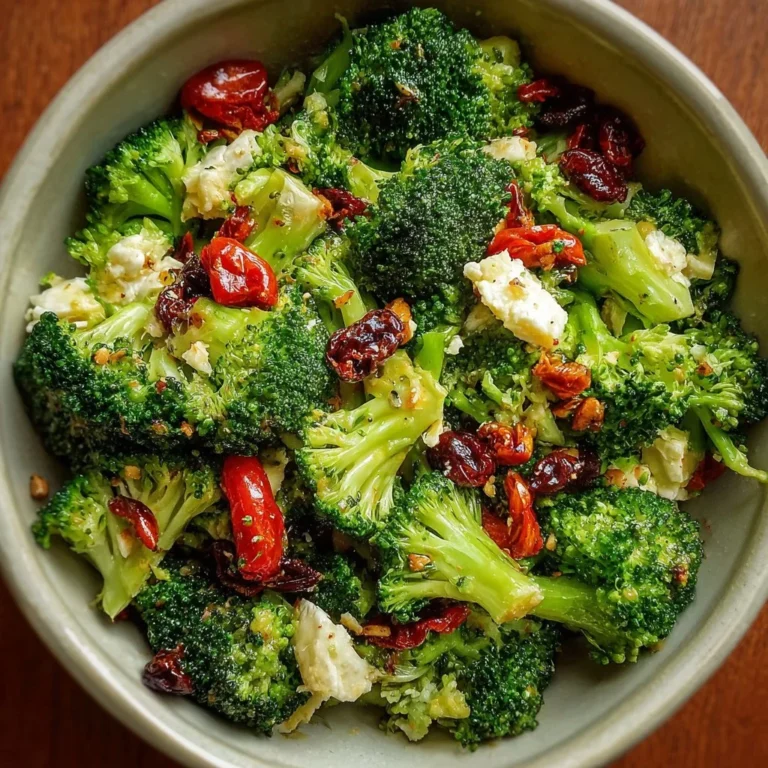Mediterraner Brokkoli Salat mit frischem Gemüse und leckerem Dressing
