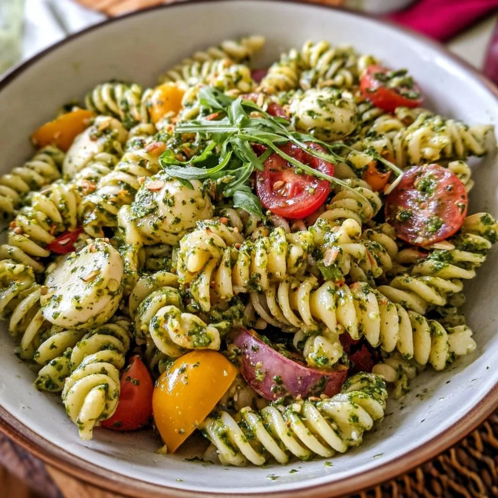 Nudelsalat mit Pesto – ein einfaches und mediterranes Rezept