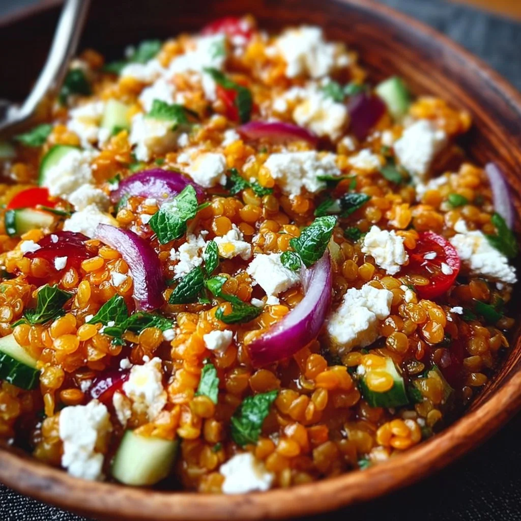 Oriental Red Lentil Salad with Feta Enjoy Simply!