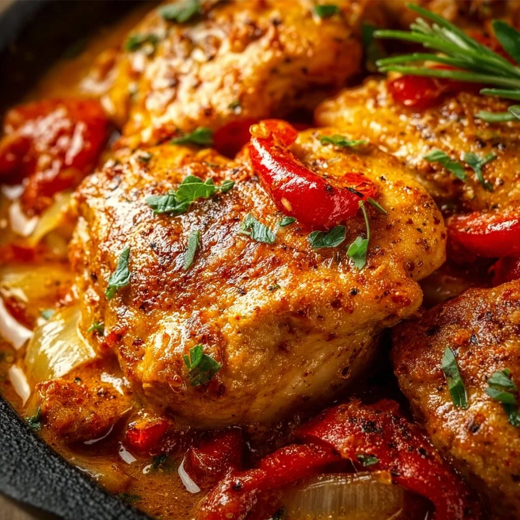 Paprika-Hähnchen-Pfanne