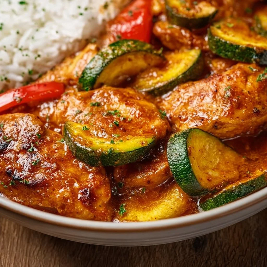 Paprika-Zucchini-Hähnchen