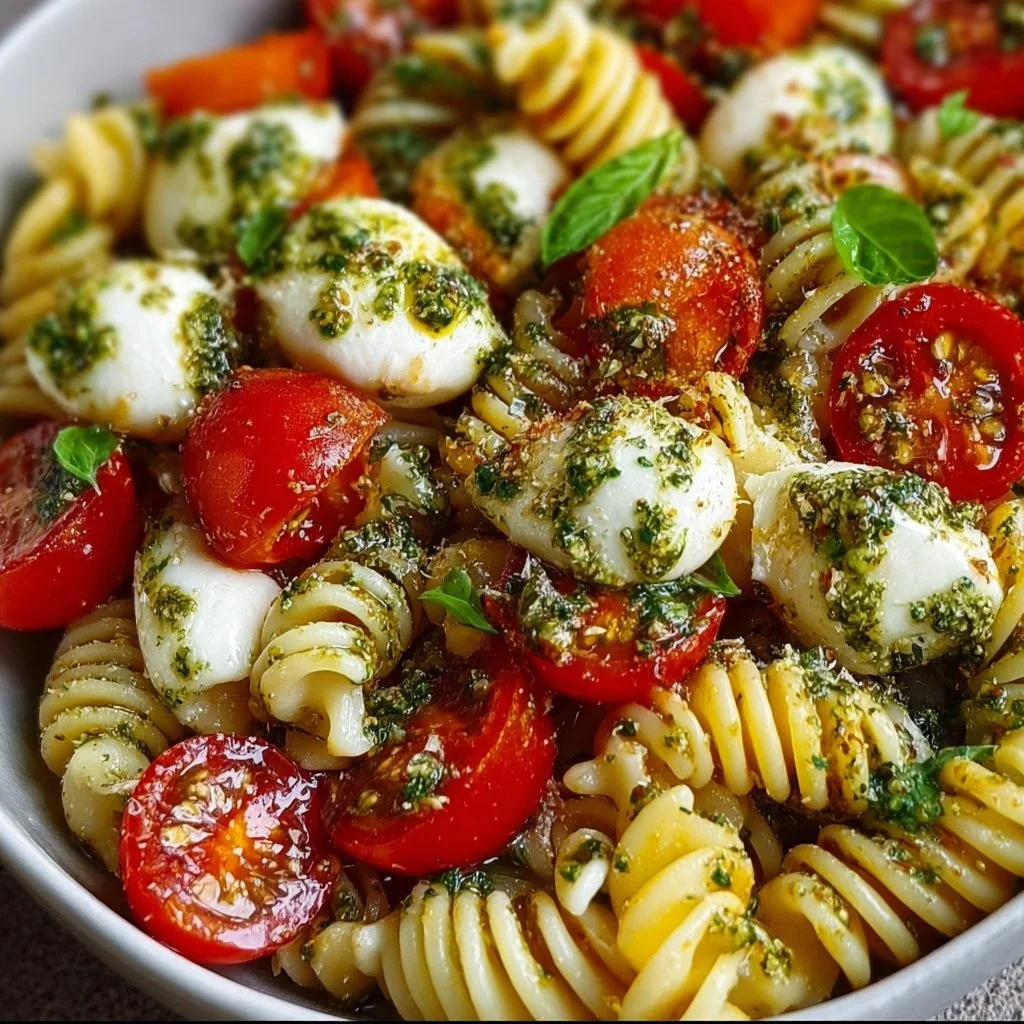 Pesto-Nudelsalat mit Tomaten und Mozzarella: Ein Unglaubliches Ultimatives Rezept für 5 Personen