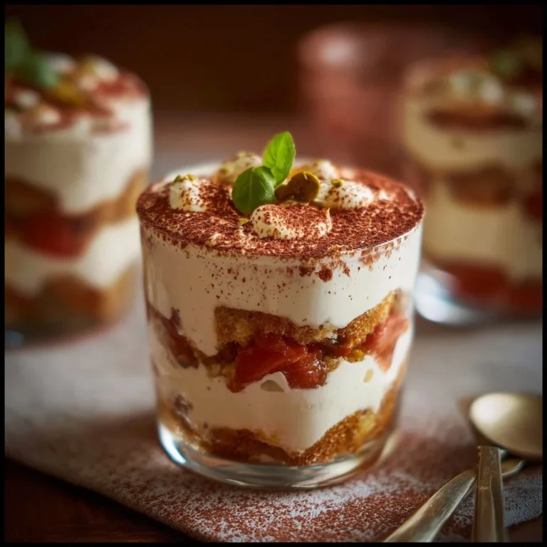 Pikantes Antipasti Tiramisu als kreative Vorspeise serviert