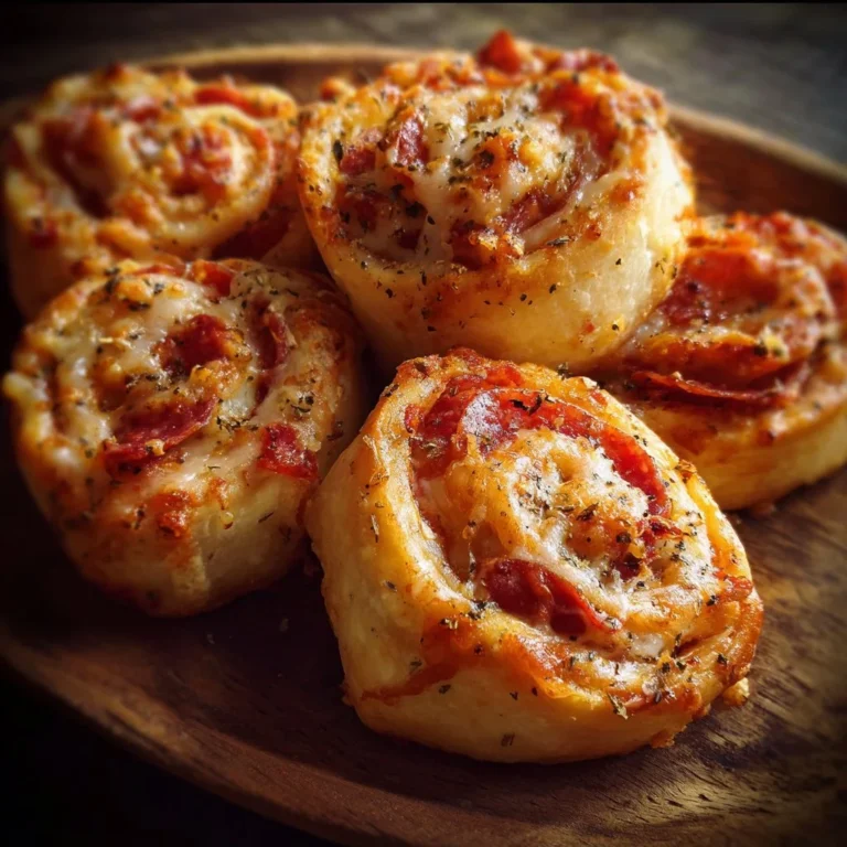Leckere Pizzaschnecken auf einem Teller serviert, ideal für Snacks oder Partys.