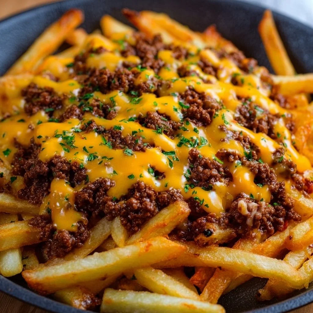 Pommes Frites mit Hackfleisch und Cheddar: Ein Unglaubliches Ultimatives Rezept für 4 Personen