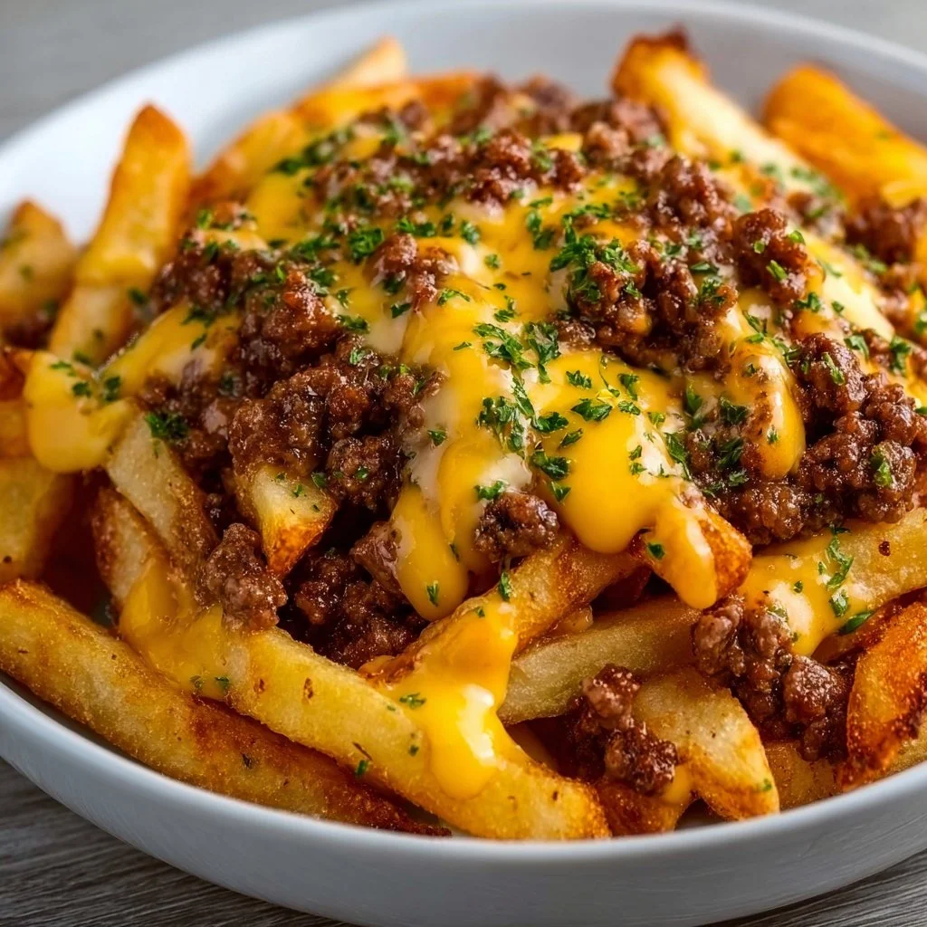 Pommes Frites mit Hackfleisch und Cheddar: Ein Unglaubliches Ultimatives Rezept für 4 Personen