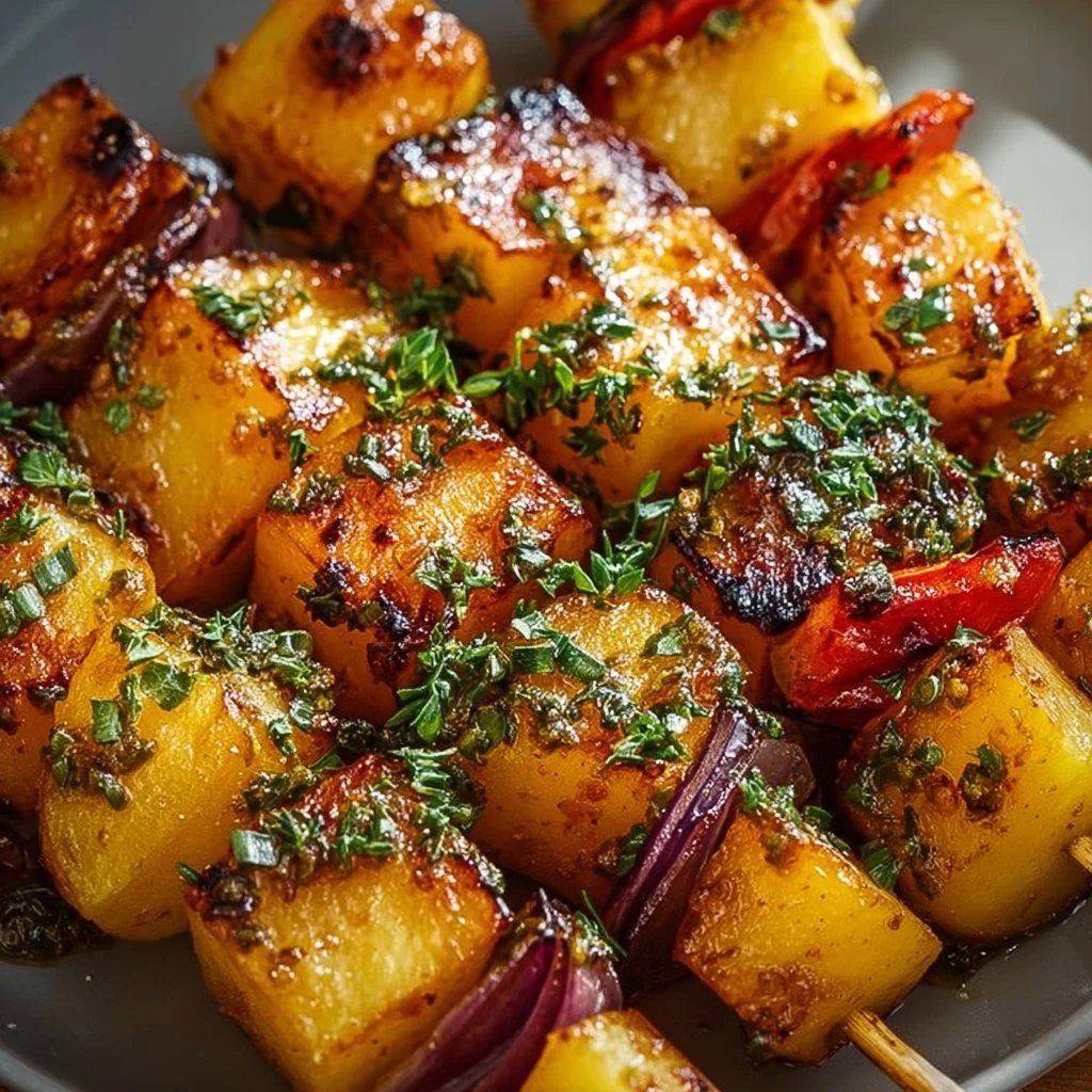 Saftige Gegrillte Honig-Senf Kartoffelspieße – Dein Rezept!
