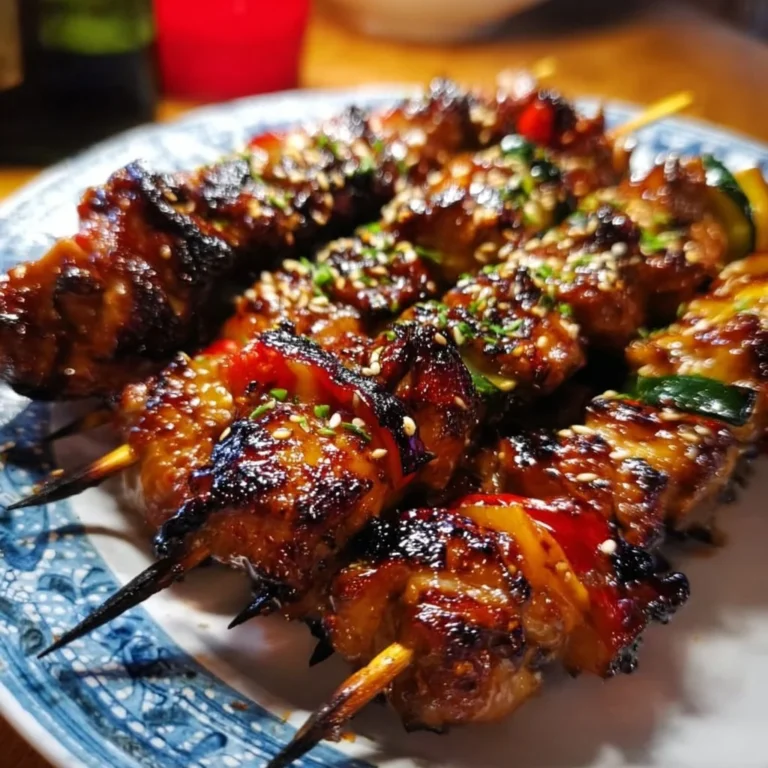 Saftige Teriyaki Hähnchen Spieße auf dem Grill, perfekt für BBQ und schnelle Rezepte.