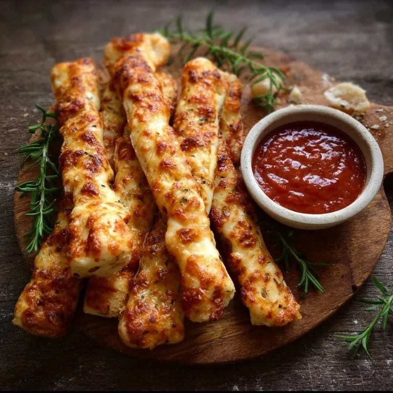 Kross gebackene Pizzastangen als leckerer Snack mit Käse und Gewürzen
