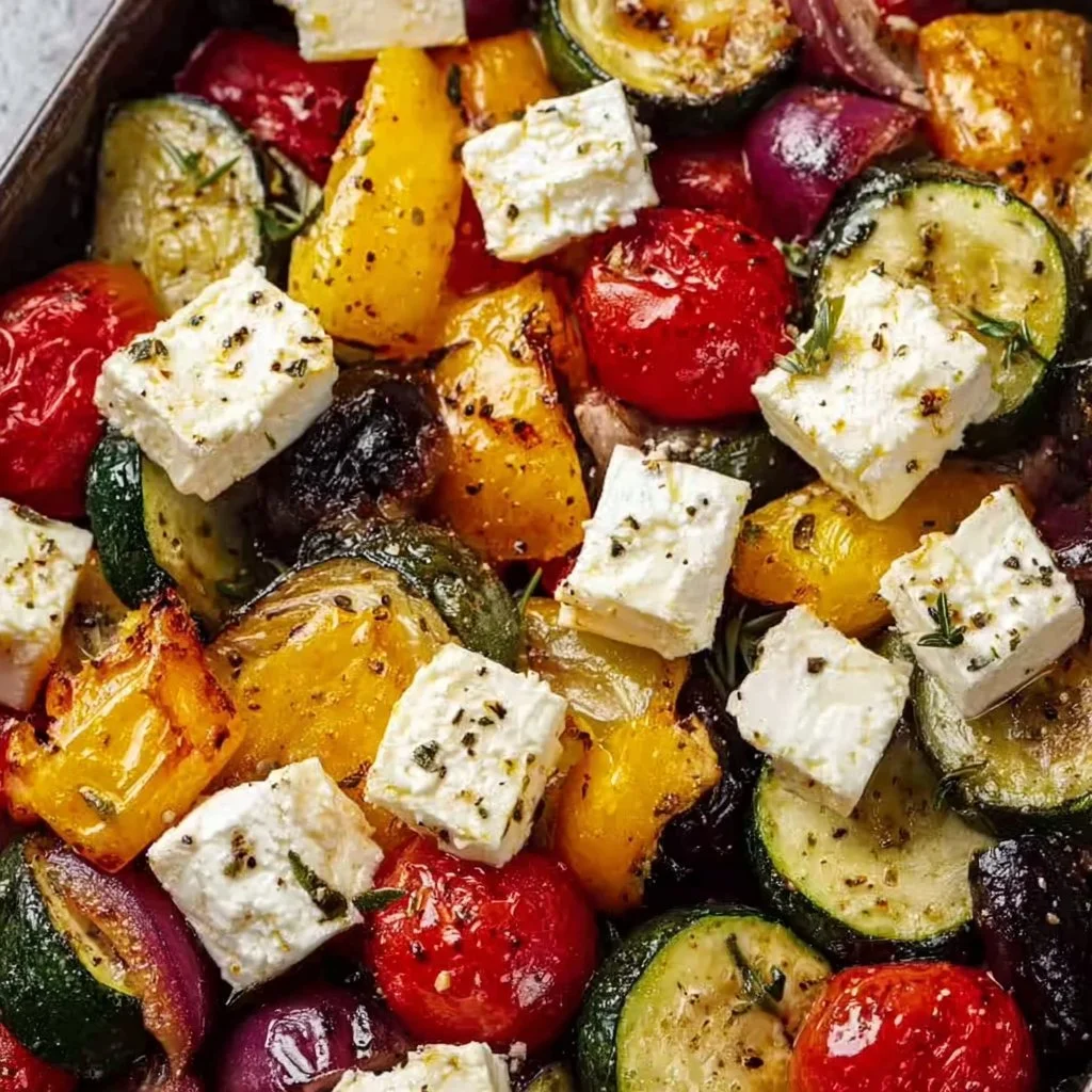 Schnelles Feta-Ofengemüse