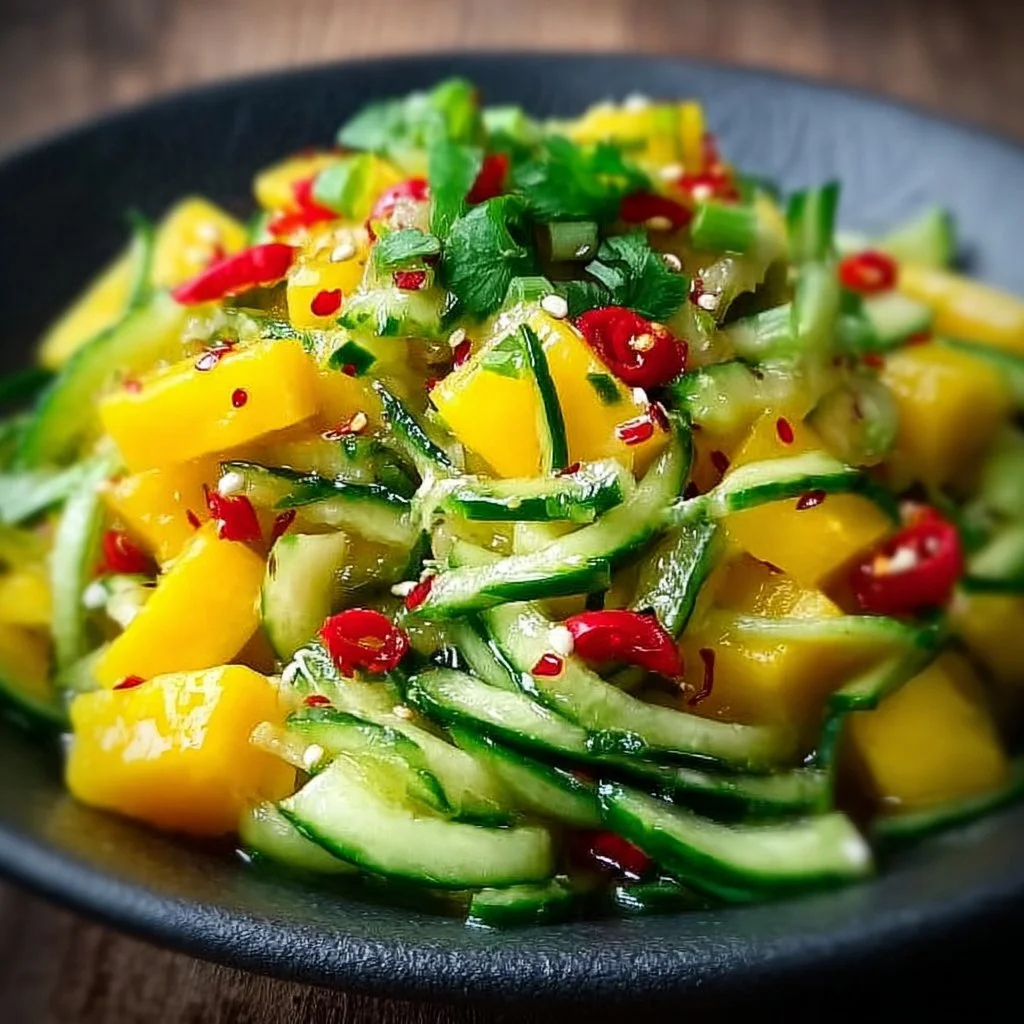 Erfrischender Thai Mango Gurkensalat für 2023 Rezept