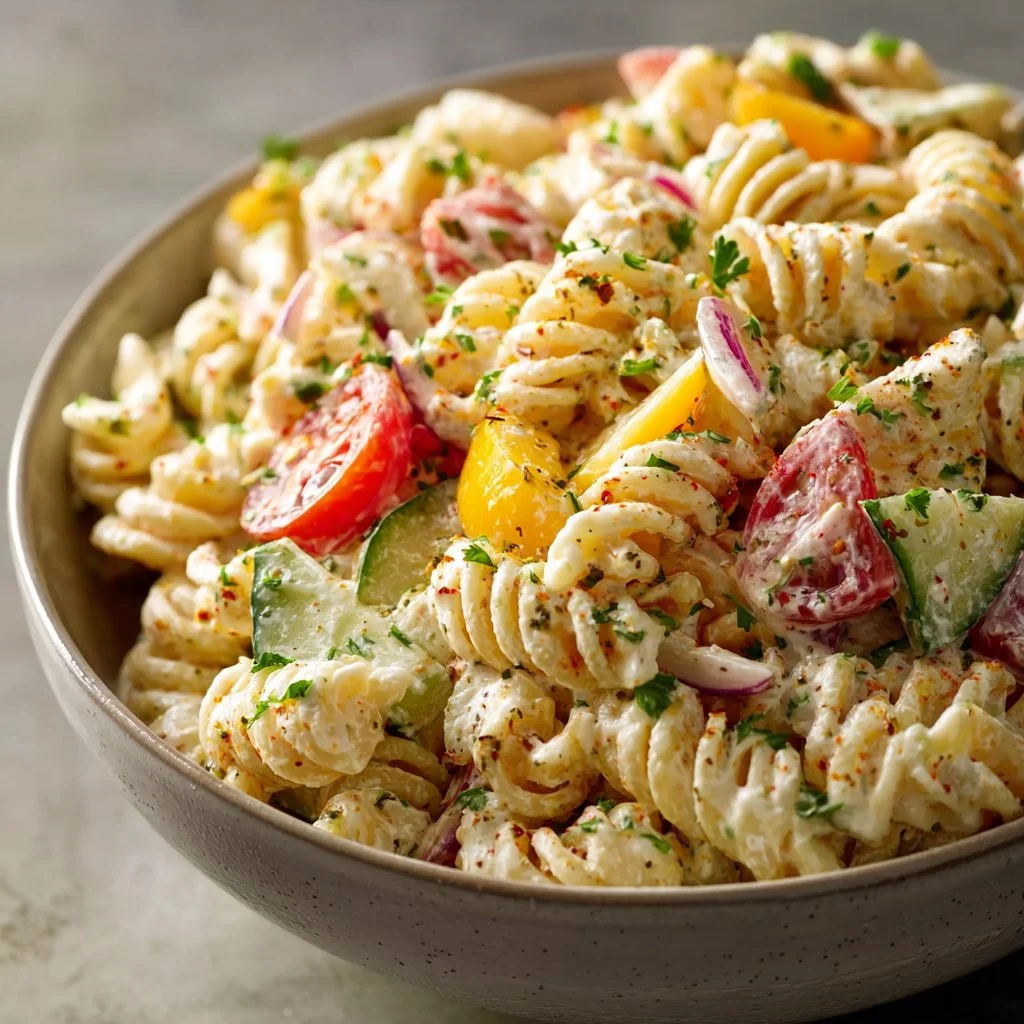 The best creamy pasta salad: quick, easy & delicious!