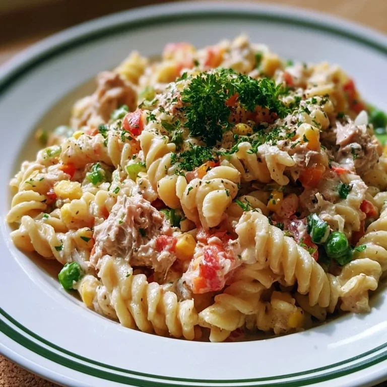 Bowl mit Thunfischnudel salat und frischem Gemüse
