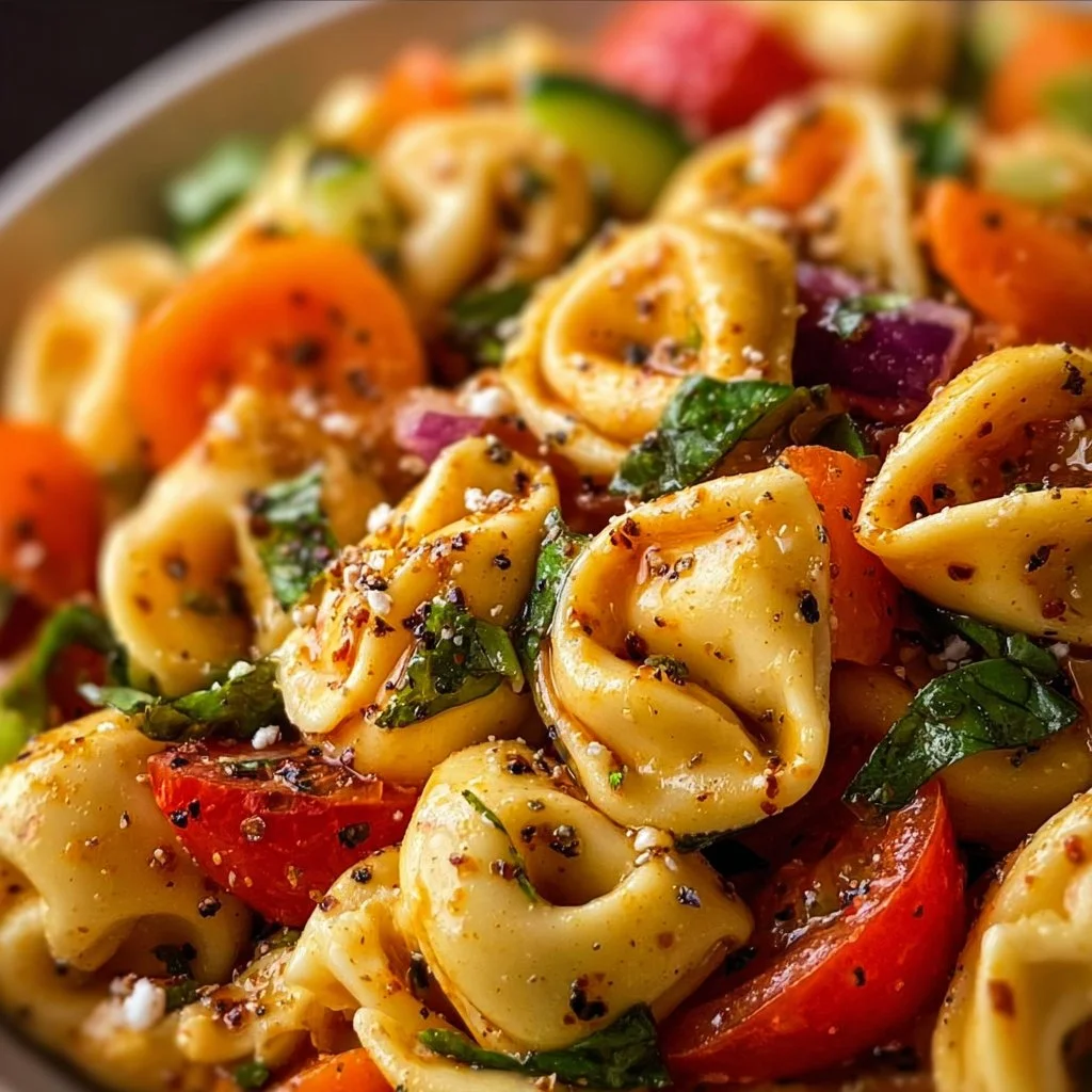 Würzigen Süß-Honig Tortellini-Nudelsalat